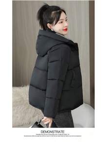 Women Outdoor Winter Coats - Black - View 2