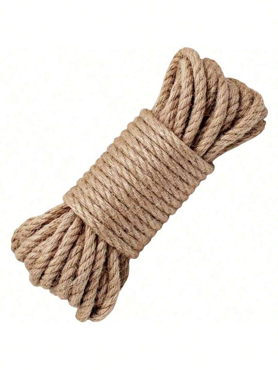 8mm/10mm/20mm Heavy-Duty Natural Jute Rope For Gym, Tug-Of-War, Home Decor,Crafts, Landscaping - Garden Twine String Indoor And Outdoor DIY Twisted Manila Rope Home Decor Crafts For Gardening Thick Rope Natural Nautical Nemp Strong Jute Rope - 12mm-20meters - View 1