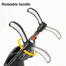 4-Wheel Pet Stroller With Rotating Handle - Foldable Dog Cat Stroller + Cup Holder - Blue - View 6