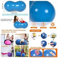 Pelota para Pilates en Forma de Cacahuate, Pelotas de Yoga para Terapia, Yoga Ball para Fitness Equilibrio Pelota Pilates Pelota de Yoga 45 * 90CM