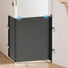 Barandilla Para Perros En Escaleras -  Extensible Y A Prueba De Nios Valla de Malla Para Gatos en Puertas Para Interior y Exterior, Para Exterior Pasillo Balcn Terraza Corredor Habitacin - Doble gancho black 40*125 cm - Ver 4