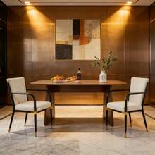 Dining Chairs - Beige + Fabric-4 - View 1