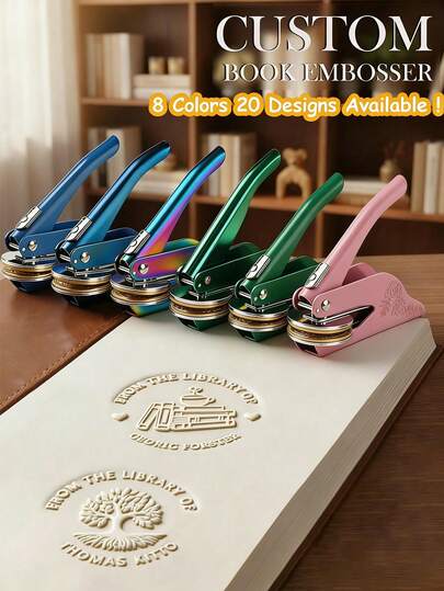 1 PC Personalized Book Embosser/Custom Book Embosser/From The Library Of Book Embosser/Library Embosser/Ex Libris Embosser Stamp/Book Lover Gifts