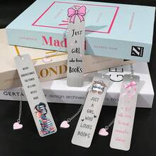 Heart-Shaped Pendant Book Bookmark, Sweet And Energetic Design, Ideal Reading Marker For Book Lovers