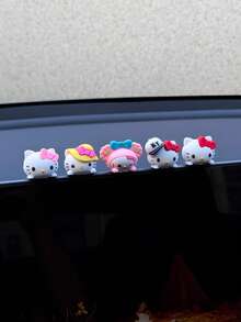 SANRIO Hello Kitty Car Interior Accessories, Car Center Console, Doll Display Screen, Lying Decorations - 彩色 - 查看 4