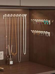 Giá trưng bày trang sức (1/3 chiếc), móc treo vòng cổ, bông tai, móc treo trang sức đa chức năng với 8 móc, phù hợp cho vòng cổ, vòng tay và bông tai, chất liệu nhựa bền, giá đựng trang trí nhà cửa, tiết kiệm không gian, có thể trưng bày nhẫn, bông tai và phụ kiện, giá đỡ trang sức dạng tháp, giá trưng bày trang sức, trang trí phòng. - Nhiều màu - Xem 8