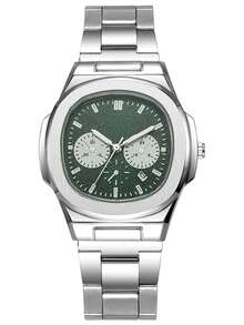 1pc Fashionable Casual Minimalist Men's Wrist Watch - Elegant Round Design, Exquisite Quartz Movement, Perfect Gift For Valentine's Day Date And Daily Wear - Multicolor - View 7