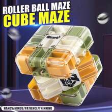 3D Labyrinth Cube Puzzle - Advanced Brain Teaser Maze Ball With 100+ Challenges, Spatial Logic Training Toy For Stress Relief & Focus Development, STEM Gift For Adults & Teens - 彩色 - 查看 7