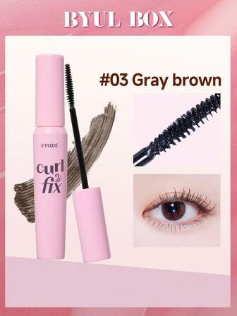 ETUDE 8g Curling & Defining Mascara - Vattenfast & Kladdfri | 24 timmars långvarig lockig, klumpfri, koreansk volymgivande mascara