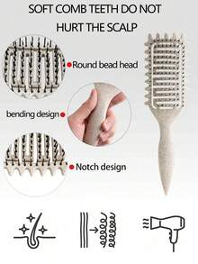 Lược tạo kiểu tóc xoăn, Lược tạo kiểu tóc xoăn, Lược tạo kiểu tóc xoăn, Lược chải tóc xoăn để chải và tạo kiểu tóc xoăn cho nam và nữ nhằm giảm hiện tượng tóc bị kéo và tách lọn, Lược chải tóc, Lược, Dụng cụ làm tóc, Sản phẩm và phụ kiện tóc cho tiệm cắt tóc, Đồ dùng làm đẹp thiết yếu khi đi du lịch - Nhiều màu - Xem 5