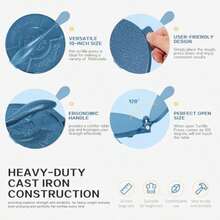 Vivicreate - Prensa para tortillas de hierro fundido para tortillas de hierro fundido (20,3 cm)(Azul) - Multicolor - Ver 5