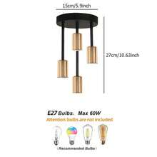 4-Light E27 Branch Pendant Light, Modern Luxury Design For Living Room, Bedroom, Dining Room, Kitchen, Hallway, Entryway, Closet, Staircase, Balcony, Bathroom - one-size - View 10