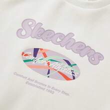 Skechers 新款女童圆领针织套头卫衣 - 白色 - 查看 4