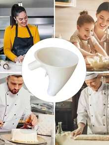 Funil para Misturador - Compatível com Misturadores, Funil para Pó para Misturador Artisan KSM150 e Outros Misturadores de 5 Quartos com Cabeça Inclinável, Acessório de Plástico para Misturador para Ovos e Farinha, com Despejo Guiado - Multicolorido - Ver 6