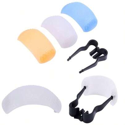 Shockproof Flash Bounce Diffuser Practical 3 Color 8741mm Flash Bounce Diffuser Cover, Flash Diffuser Cover, Camera Flash Photography Wedding Party Gift