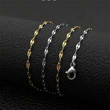 10/20pcs 304 Stainless Steel Necklace Chain With Lobster Clasp, Stainless Steel Color, Suitable For DIY Necklace Jewelry Making - Multicolor - View 5