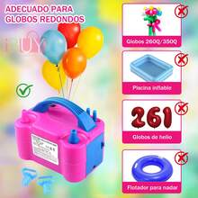 Inflador de globos eléctrico, soplador de globos, inflador de globos multifunción, inflador de globos portátil, inflador de globos, inflador de globos eléctrico, bomba eléctrica, inflador de globos, inflador de globos eléctrico portátil de doble boquilla, bomba de aire eléctrica para inflar globos, herramienta que puede inflar dos globos al mismo tiempo, fácil de usar, fácil de transportar, suministros para fiestas, adecuado para fiestas, bodas, regalos, Navidad, decoraciones de Halloween (rosa rojo)