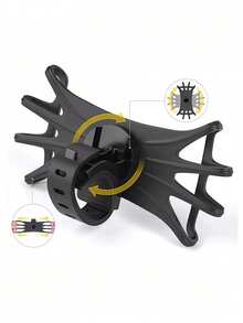 1PC Bicycle Silicone Phone Holder 360 Degree Rotatable For Mountain Bike Phone Holders Mountain Bike Accessories Cycling Accessories - Black - View 7