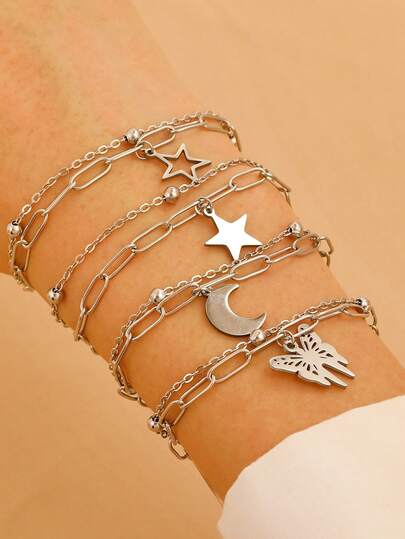 1pc Stainless Steel Bracelet, Minimalist Indie Y2K Style Design, Fashionable Elegant Quality, Suitable For Women, Couples, Daily Wear, Gatherings, Gifts