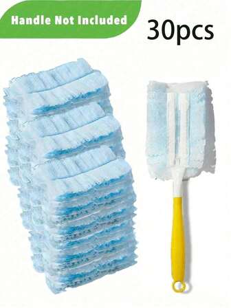 Disposable Static Duster With Dust Cloth Refills - Anti-Static Lint-Free Cleaning Tool, Easy Dusting For Electronics/Furniture/Blinds/Ceiling Fans/Car Interior, Home Office Cleaning Supplies