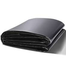 Revestimiento flexible para estanques de EPDM, 20 x 25 pies, 45 mil de grosor, ideal para estanques Koi, cascadas, fuentes y jardines acuáticos, base negra duradera - Negro - Ver 1