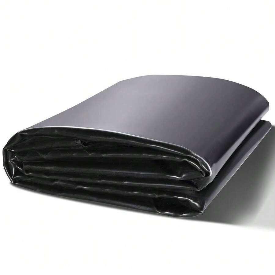 Revestimiento flexible para estanques de EPDM, 20 x 25 pies, 45 mil de grosor, ideal para estanques Koi, cascadas, fuentes y jardines acuáticos, base negra duradera - Negro - Ver 1