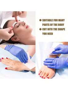 100pcs/50pcs White Non-Woven Fabric Hair Removal Paper, One-Time Quick Hair Removal Wax Paper, Skin Care Instant Peeling Beeswax Hair Removal Paper,Christmas & New Year Gifts. - White - View 4