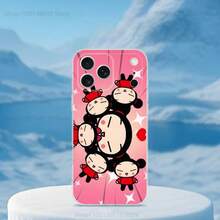 Funda de Teléfono Linda Love Art P-Puccas para 16,15,14,13,12,11, Pro,Max,Plus, Cubierta Transparente Suave - z7 - Ver 6