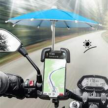 Soporte ajustable universal para teléfono con soporte de paraguas en miniatura - Visera solar para teléfono inteligente para exteriores - Visera solar portátil para teléfono, paraguas montado en el automóvil - Fácil de combinar, adecuado para uso en vacaciones al aire libre - Multicolor - Ver 8