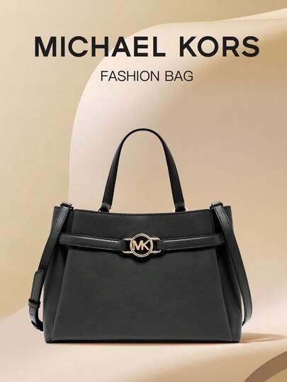 Michael Kors Angelina 中号纯素皮革手提包，女士休闲斜挎包，带顶部提手