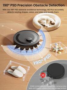 LEFANT M2 Puls Robot Vacuum & Mop | 6000Pa Suction, LiDAR Mapping, 45-Day Auto Dust Disposal, App Control - màu đen - Xem 6