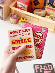 A7 Size Retro Hard Cover Pocket Notebook, 96 Pages Gridded, With Ribbon, Diary/Memo Pad, Office & School Supplies, Back To School, Unique Gift, Inspirational Choice - one-size - View 8