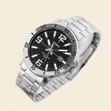 Casio 卡西欧 MTP-VD01D-1B 男士不锈钢表带石英表，休闲配饰，男士礼物 - 黑色 - 查看 7
