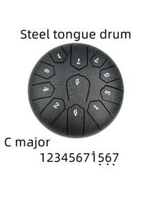 11音C大调钢舌鼓，6英寸，空灵疗愈打击乐器 - 彩色 - 查看 5