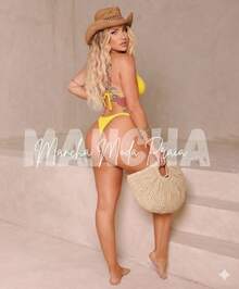 Women's Polyamide Bikini With Adjustable Straps (Sizes: S/M/L/XL) - 黃色 - 查看 3