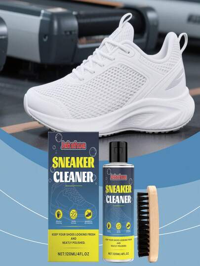 jakehoe Multi-Functional Shoe Cleaning Set For Daily Care And Stain Removal, Gentle Cleaning For Various Shoe Types. The Cleaning Set, Made With Stearic Acid And Glycerin, Is Specially Designed To Remove Dirt From Shoe Soles. Easy To Use: Wet The Shoes, Apply A Small Amount Of Cleaner. Gently Brush. Rinse Thoroughly And Dry. Maintains A Clean Appearance.