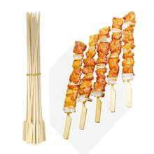 50/100pcs 9/15/25cm Barbecue Skewers, Suitable For Barbecue, Fruit, Cocktail Decoration, Iron Pot Roasted Meat, Cotton Candy, Disposable Grilling Tools, Suitable For BBQ, Ramadan, Holiday Parties - Multicolor - View 8