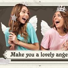 Angel Feather Floating Wings, Elastic Band, Suitable For Valentine's Day, Ramadan, Easter, Holiday Party Costumes, Adult Women Role Play - White - View 5