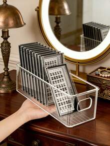 2pcs/1pc Large Capacity False Eyelash Storage Box, Tool Organizer, Eyelash Salon Special, Trolley Rack, Transparent Eyelash Box - Multicolor - View 3