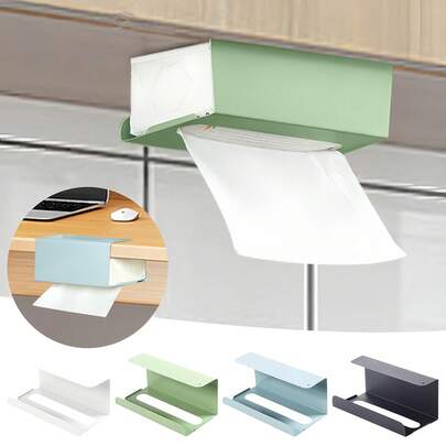 No Drill Adhesive Paper Towel Holder, Space-Saving Under Cabinet, Durable Metal Rack, Tissue Dispenser, Paper Towel Rack Bracket, Wall-Mounted Fridge Storage Rack, Suitable For Wet Wipes & Napkins, Minimalist Design, Easy Installation, Bathroom Storage Rack, Home Office Organizer, Dining Room Supplies, Kitchen Storage Accessory