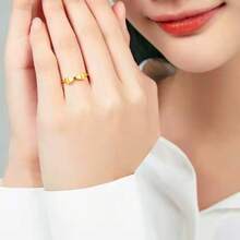 Women Engagement Rings - 黃金 - 查看 8