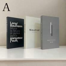 3本/4本可折叠装饰假书，简约装饰书摆件，适用于模型房装饰 - 彩色 - 查看 12