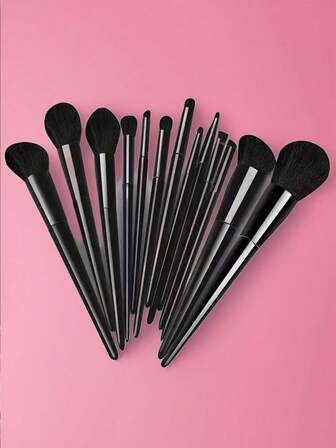 13-Piece Professional Makeup Brush Set, Portable Travel Set, Including A Blush Brush, Foundation Brush, Eyeshadow Brush, Powder Brush, Eyebrow Brush, Nylon Bristles, ABS Handle, Perfect For Beginners And Makeup Enthusiasts, Especially Suitable For Travel, Make A Great Gift For Christmas Or Valentine's Day.