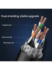 PHILIPS SWA1970/93 八類高速網路線 40Gbps資料傳輸 雙層屏蔽結構 廣泛相容各類網路環境 牢固連接防鬆脫 保障訊號純淨穩定 黑色 - 黑色 - 查看 3