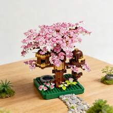 1000+片树屋微缩模型积木拼图玩具，创意家居装饰，男女皆宜