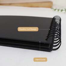 1pc Scrapbook Album, Kraft Paper Scrapbook Album, Suitable For Wedding Guest Book, Anniversary Album, Gift, Graduation Album, Family DIY Scrapbook, Craft Paper DIY, Christmas, Thanksgiving, New Year Gifts - Square Photo Album (black) - View 5