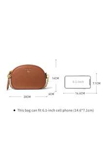 Michael Kors Jet Set Charm Small Logo Leather Crossbody Bag, Women's Multifunctional Camera Bag, Casual Zipper Shoulder Bag With Detachable Adjustable Strap, Elegant Crossbody Bag Suitable For Commuting, Dating, Christmas Gift And Other Occasions - Brown 2 - View 7