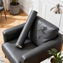 1 Roll Black/Dark Brown/White Leather Repair Patch, Waterproof Removable Self-Adhesive Leather Repair Tape, Cuttable Repair Tape Kit, Suitable For Furniture, Sofa, Car Seats, Chairs And Other Leather Repair, Renovation And Reupholstery. - Multicolor - View 4