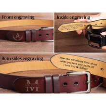 One Personalized Leather Suspender, Best Man Suspender, Custom Men's Suspender, Rustic Wedding Favor, Adult Suspender, Christmas Gift For Father/Husband, Custom Handmade Belt, Husband's Anniversary Gift, Father's Day Gift, Dad Belt, Boyfriend's Father's Day Gift, Unique Gift For Husband, Personalized Belt For Anniversary, Handmade Belt. - Multicolor - View 5