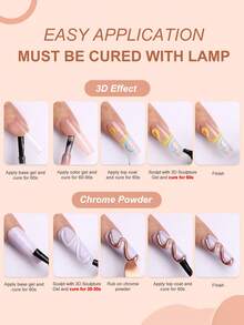 GEL ESCULTURA 3D, 30ml Gel Escultor Transparente para Esculpir, Moldar e Pintar Designs de Arte de Unhas, Cola de Strass para Decoração de Gemas - Transparente - Visão 7